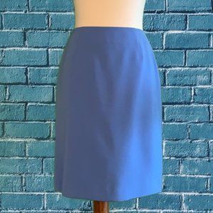 NWT Casual Corner Annex Women's Cornflower Blue Suiting Skirt Size 2 Lined